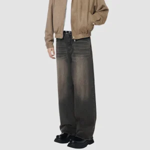 Brown Washed Wide Leg Denim 95