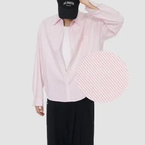 ONECE Stripe Pink Long Sleeve Shirt