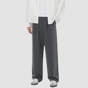 ONECE Multi-Pleated Loose Fit Grey Pants