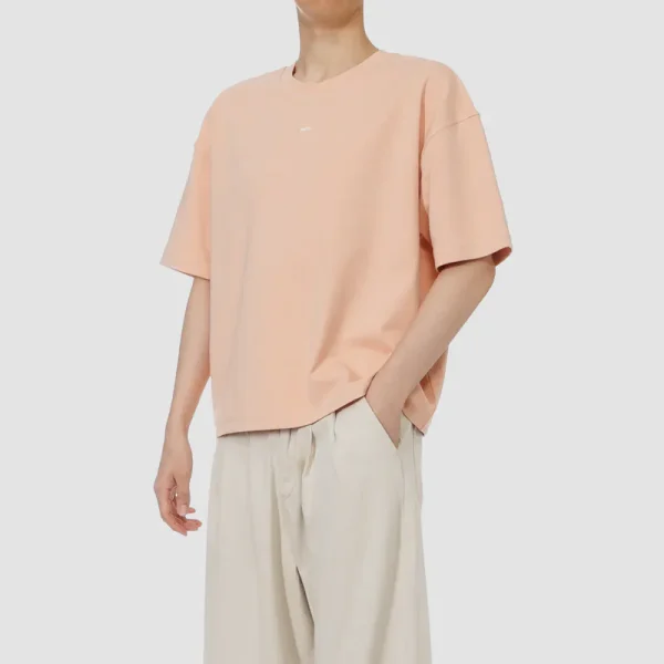 ONECE Cropped Short Sleeves Peach Tee