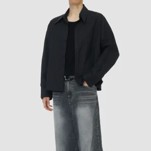 ONECE Cropped Plain Shirt / 4 Colors
