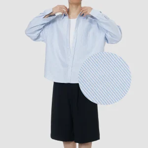 ONECE Stripe Blue Long Sleeve Shirt